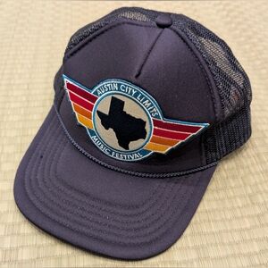 Aviator Nation Austin City Limits Snapback Trucker Hat Navy Made in USA